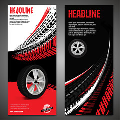 Grunge Tire Poster Set © Double Brain