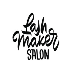 Fototapeta premium Logo Lash Maker Salon Lettering. Logo template for beauty salon. Vector illustration.