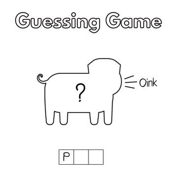 Cartoon Pig Guessing Game
