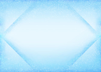 Abstract winter frame, white snow on a blue background