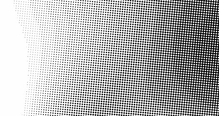 Halftone wave background. Curved gradient texture or pattern. Vertical gradient dots. Pop art texture. Vector illustration.