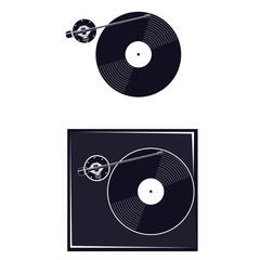 Gramophone. Record player. Vector illustration