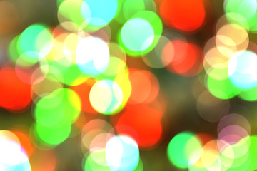 Coloful bokeh lights abstract background