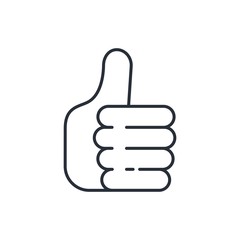 Thumbs up. Logo template.Vector icon on a white background.