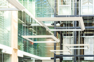 business skyscraper with panoramic windows. empty office space