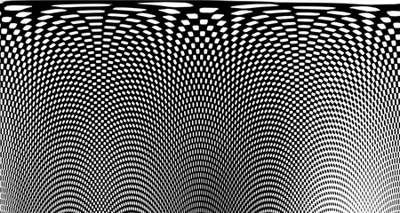 Halftone wave background. Curved gradient texture or pattern. Vertical gradient dots. Pop art texture. Vector illustration.