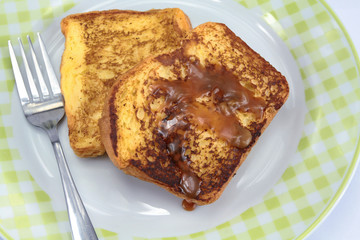 slice of french toast on a plate	