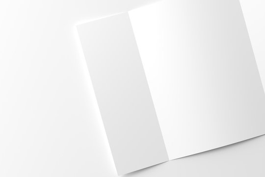 A4 A5 Gatefold Brochure White Blank Mockup