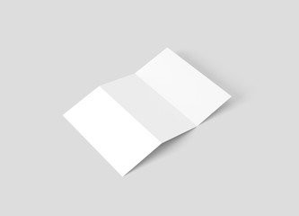 A4 A5 Trifold Z Fold Brochure White Blank Mockup