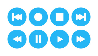 Media player controls icon logo