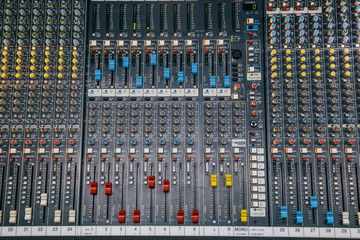 Professional sound mixing panel