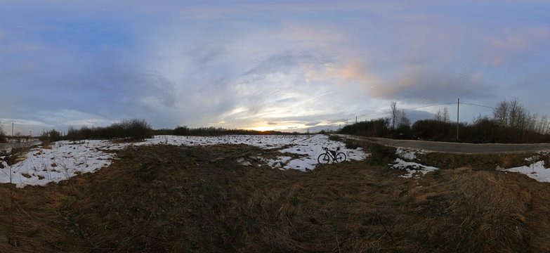 Winter european landscape 8K HDRI Panorama