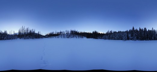 Winter european landscape 8K HDRI Panorama