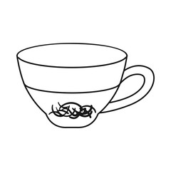 Isolated object of glass and hibiscus sign. Web element of glass and tea stock symbol for web.