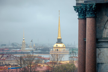 St. Petersburg summer, cloudy day, view from the roof of the Admiralty