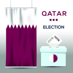 Qatar election background vector work ,Flat design, Vector illustration.