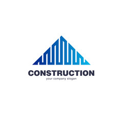 Vector logo design template. Construction building architecture icon.