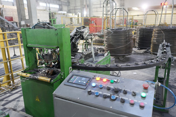 Large industrial machine for welding of rebar and reinforcing mesh. for concrete reinforcement....