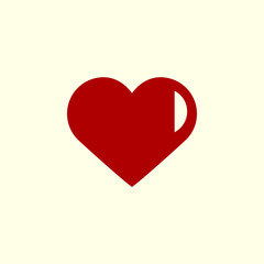  Filled like heart icon vector