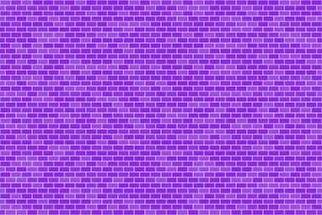 Brick Grid tile seamless background cell texture. in color proton purple or violet with random gradient.