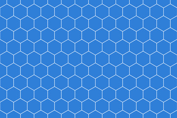 Fototapeta premium Honeycomb Grid tile seamless background or Hexagonal cell texture. in color Blue with gradient.