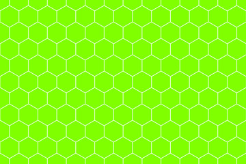 Honeycomb Grid tile seamless background or Hexagonal cell texture. in color UFO Green.
