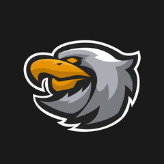 eagle head logo,mascot character.vector logo design