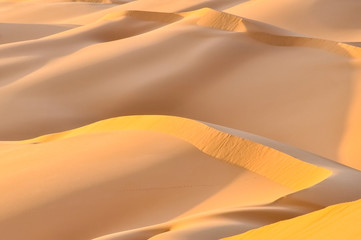 Fototapeta na wymiar Sand dunes in desert of Libya