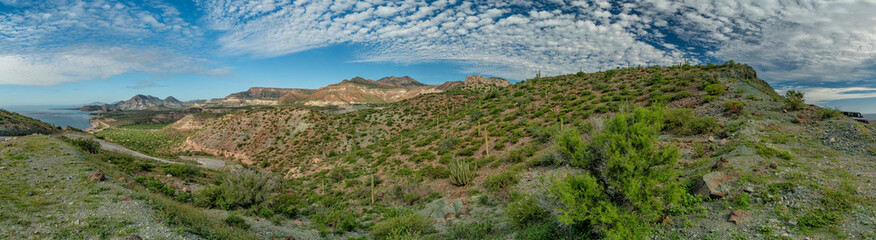 offroad driving in sierra guadalupe baja california desert panorama landscape © Andrea Izzotti