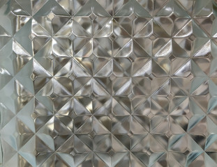 Transparent glass tile for indoor and outdoor design decoration, mostly for bathrooms or kitchens in interesting abstract pattern