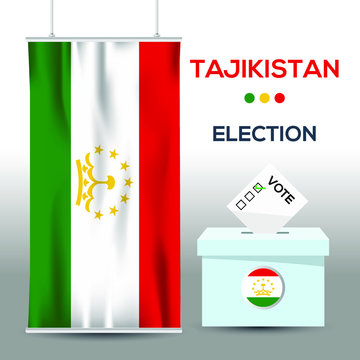 Tajikistan election background vector work ,Flat design, Vector illustration.