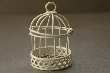 birdcage on white background