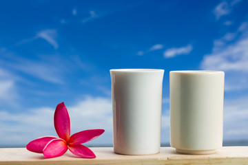 cup of coffee and flower