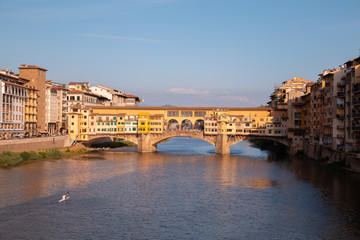 Fototapeta na wymiar Florence August 4, 2015: Ponte Vecchio in Florence Italy