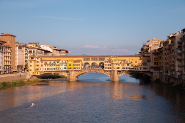 Florence August 4, 2015: Ponte Vecchio in Florence Italy