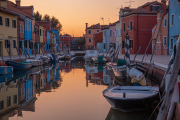 Fototapeta na wymiar Burano August 4, 2015: Village of Burano in Venice Italy