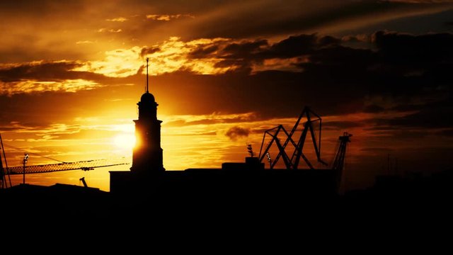 Sunset vew from Birgu Time lapse,