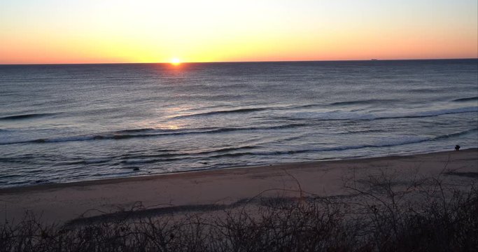 Sunrise over Nauset beach in cape cod