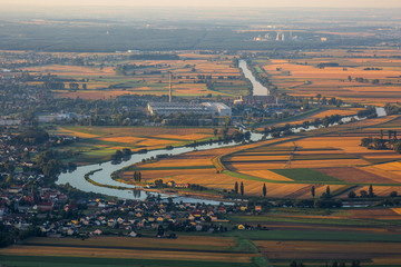 Aerial view of Opole city in Opolskie Voivodeship with old hertiage buildings and wonderful views