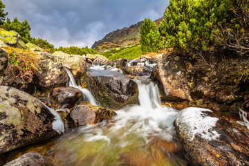 Wild creek in The Mlynicka Valley at late autumn period. The High Tatras National Park, Slovakia, Europe. © Viliam