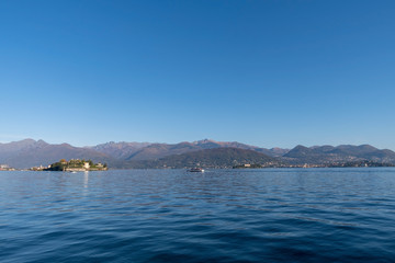 Borromean gulf on Lake Maggiore, Northern Italy