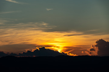 Clouds at sunset in Maramures (Transylvania, Romania)