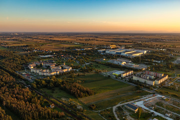 Obraz premium Aerial view of Opole city in Opolskie Voivodeship with old hertiage buildings and wonderful views