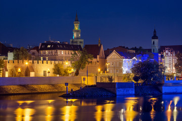 Fototapeta na wymiar Opole city in Opolskie Voivodeship with old hertiage buildings and wonderful views