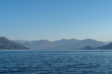 Borromean gulf on Lake Maggiore, Northern Italy