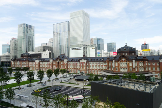 Panoramic View of Historical Tokyo Central Station Building