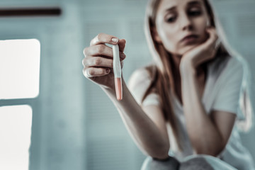 Selective focus of a professional pregnancy test