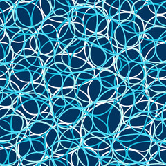Seamless pattern with ellipses mesh. Vector openwork background.