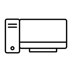 Computer icon vector design template on white background