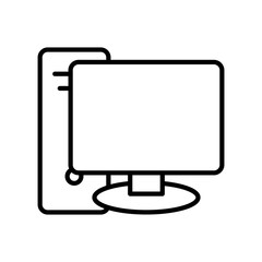 Computer icon vector design template on white background